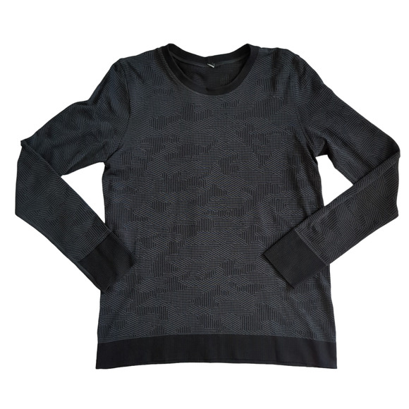 lululemon athletica Tops - lululemon Womens Top Long Sleeve Swiftly Breathe 10 Camo Asphalt Gray Seamless